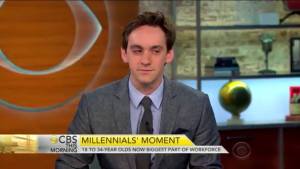 Derek Thompson looking suspiciously at his enemies. Oh yes, "CBS This Morning," he knows what you're up to.