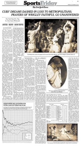 Dan Barry's 1908-style baseball column in the NYT print edition. Click for a larger view.